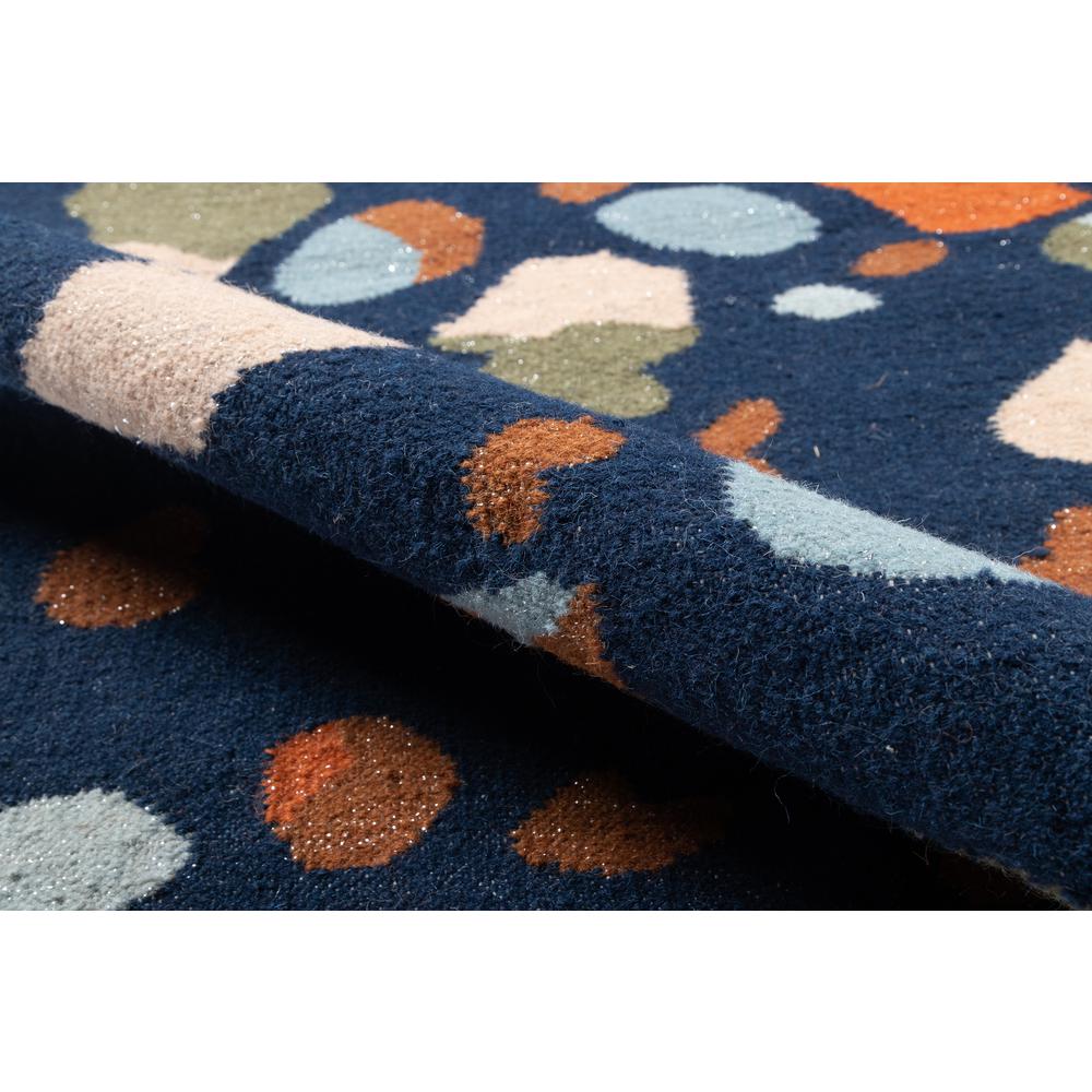 Contemporary Rectangle Area Rug, Navy, 7'9" X 9'9". Picture 4