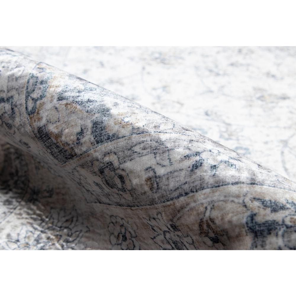 Traditional Rectangle Area Rug, Grey, 6' X 9'. Picture 4