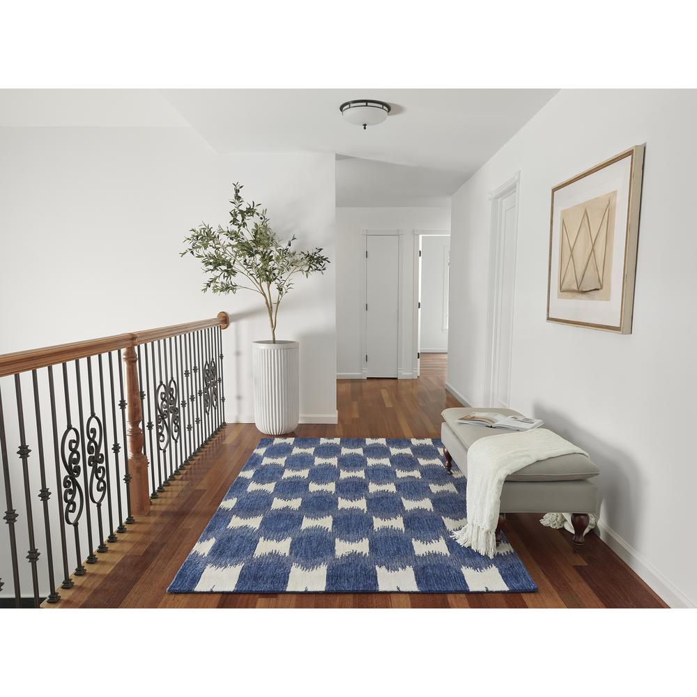 Transitional Rectangle Area Rug, Navy, 8' X 10'. Picture 9