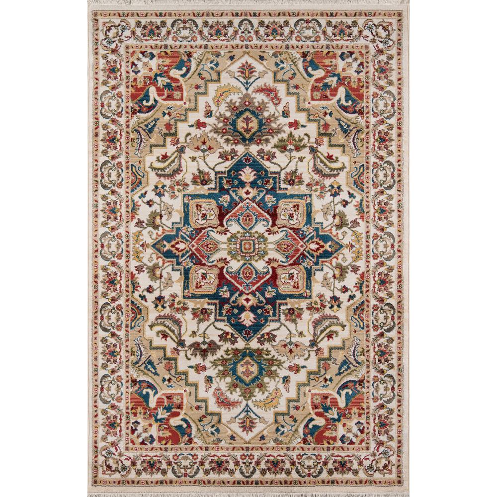 Traditional Rectangle Area Rug, Ivory, 5' X 7'5". Picture 1