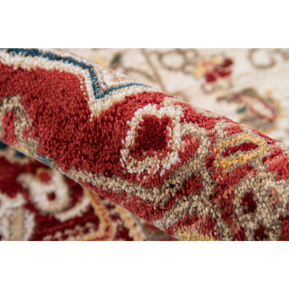 Traditional Rectangle Area Rug, Red, 5' X 7'5". Picture 4