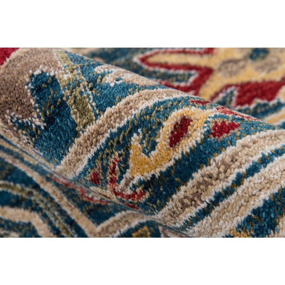 Traditional Rectangle Area Rug, Blue, 5' X 7'5". Picture 4