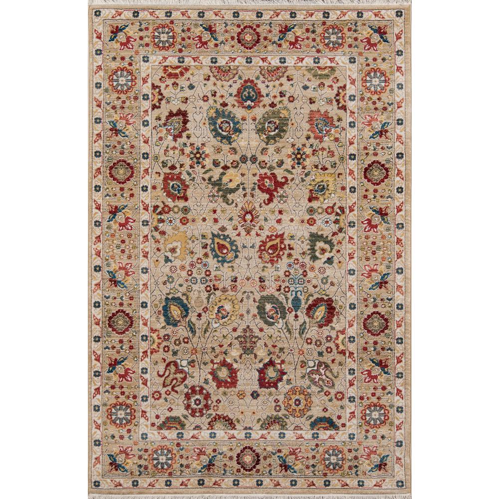 Traditional Rectangle Area Rug, Ivory, 5' X 7'5". Picture 1