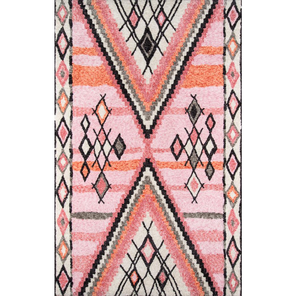 Contemporary Rectangle Area Rug, Pink, 7'6" X 9'6". Picture 1
