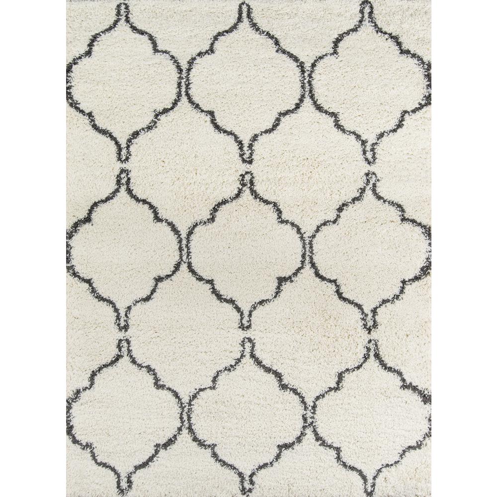 Contemporary Rectangle Area Rug, Ivory, 7'10" X 9'10". Picture 1