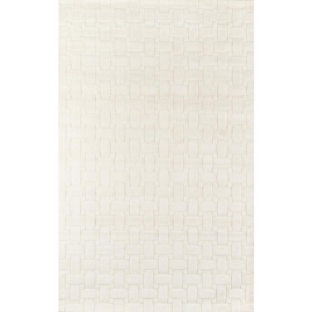 Contemporary Rectangle Area Rug, Ivory, 8' X 11'. Picture 1
