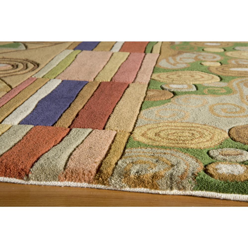 Contemporary Rectangle Area Rug, Multi, 5'3" X 8'. Picture 2