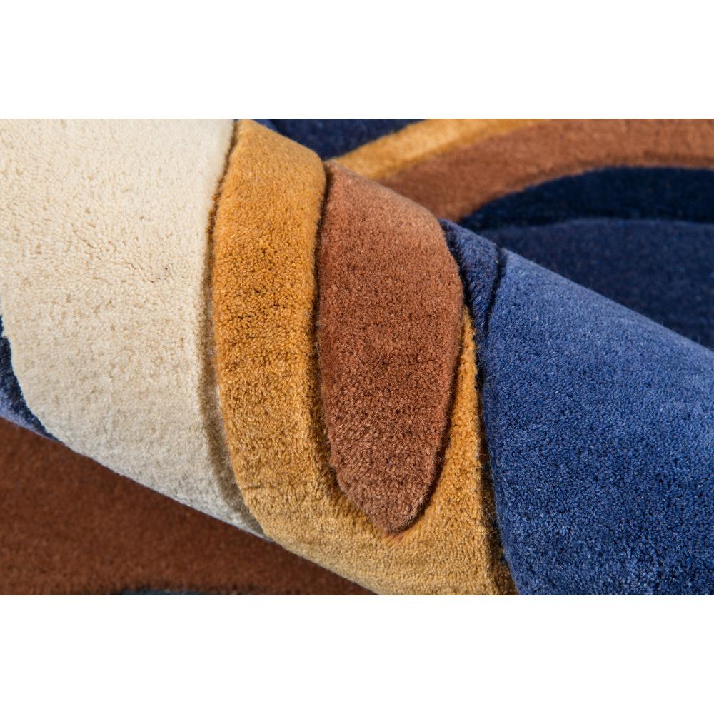 Contemporary Rectangle Area Rug, Blue, 5'3" X 8'. Picture 4