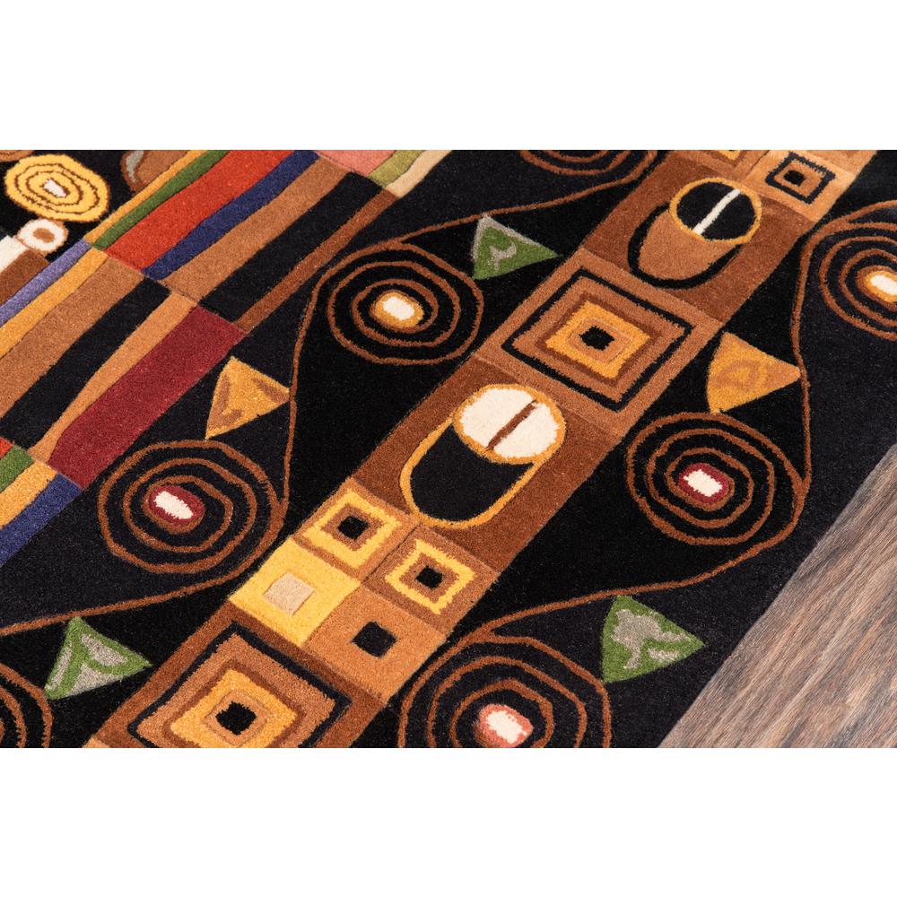 Contemporary Rectangle Area Rug, Black, 5'3" X 8'. Picture 3