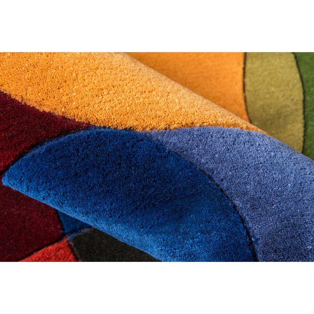 Contemporary Rectangle Area Rug, Multi, 5'3" X 8'. Picture 4