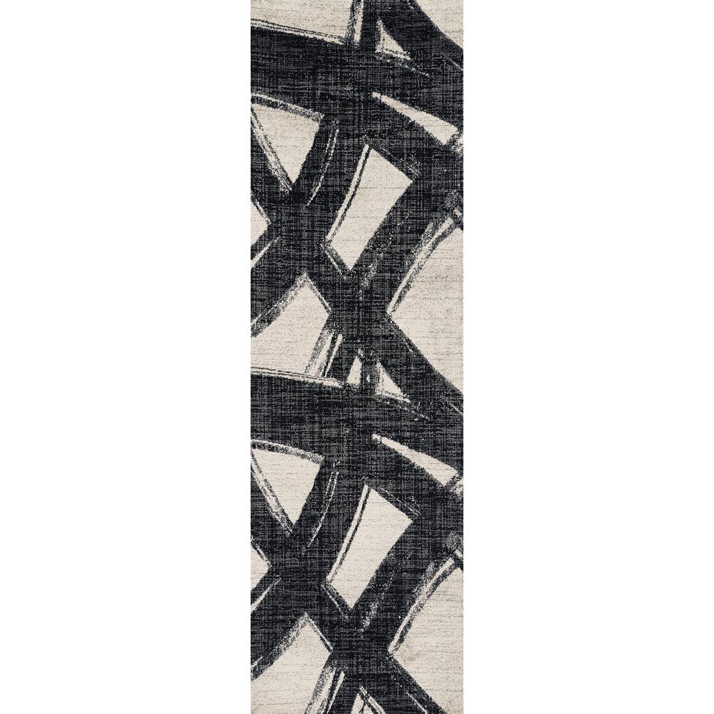 Contemporary Rectangle Area Rug, Ivory, 7'10" X 9'10". Picture 4