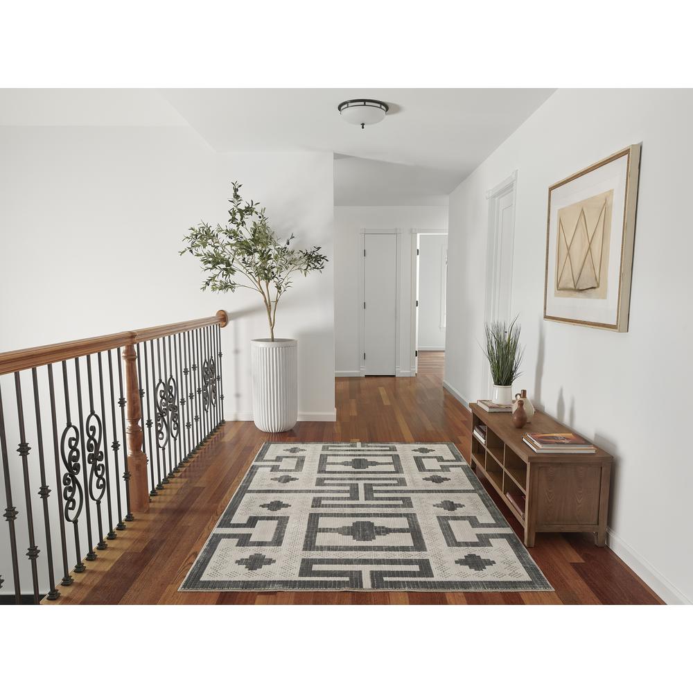 Contemporary Rectangle Area Rug, Ivory, 7'10" X 9'10". Picture 9