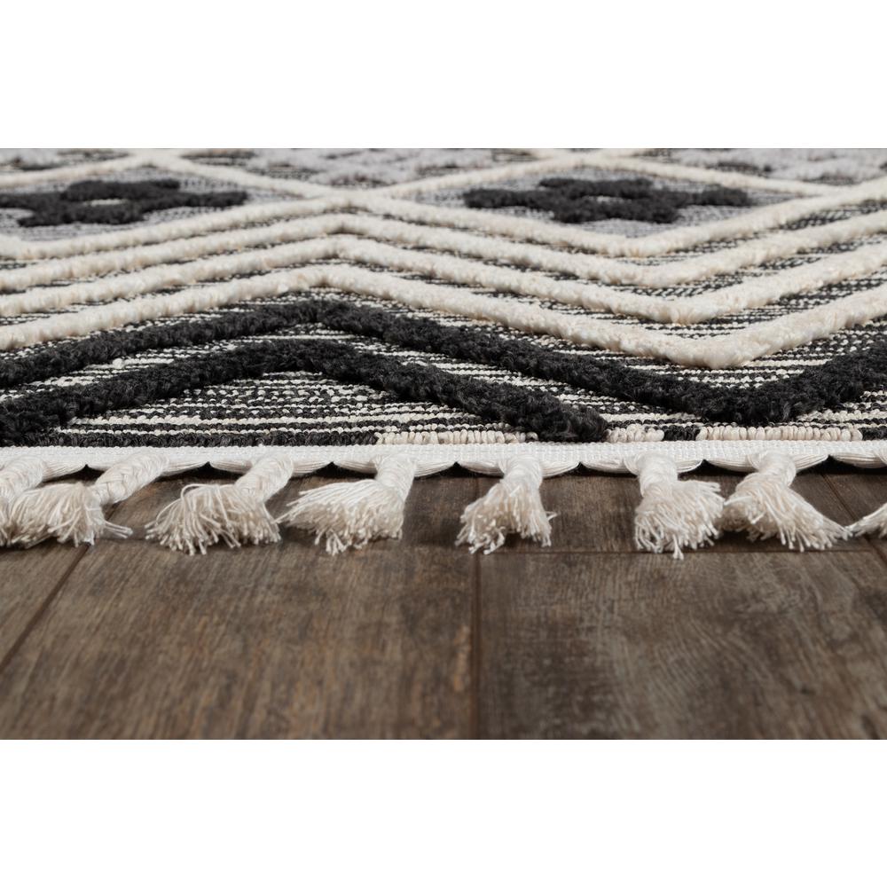 Contemporary Rectangle Area Rug, Black, 5'3" X 7'6". Picture 3
