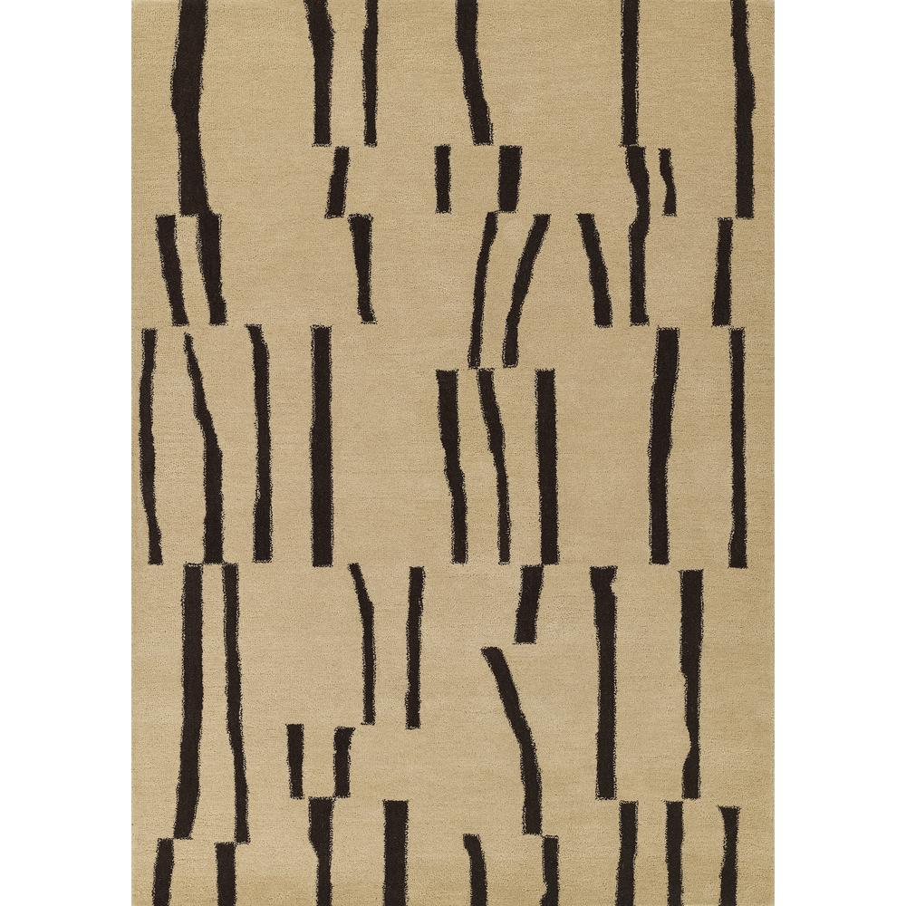 Contemporary Rectangle Area Rug, Ivory, 8' X 10'. Picture 1