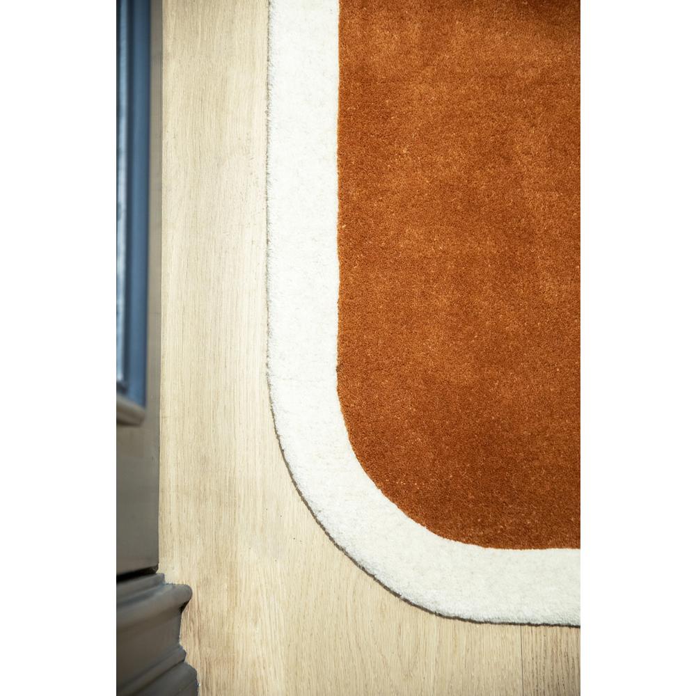 Contemporary Rectangle Area Rug, Copper, 8' X 10'. Picture 14