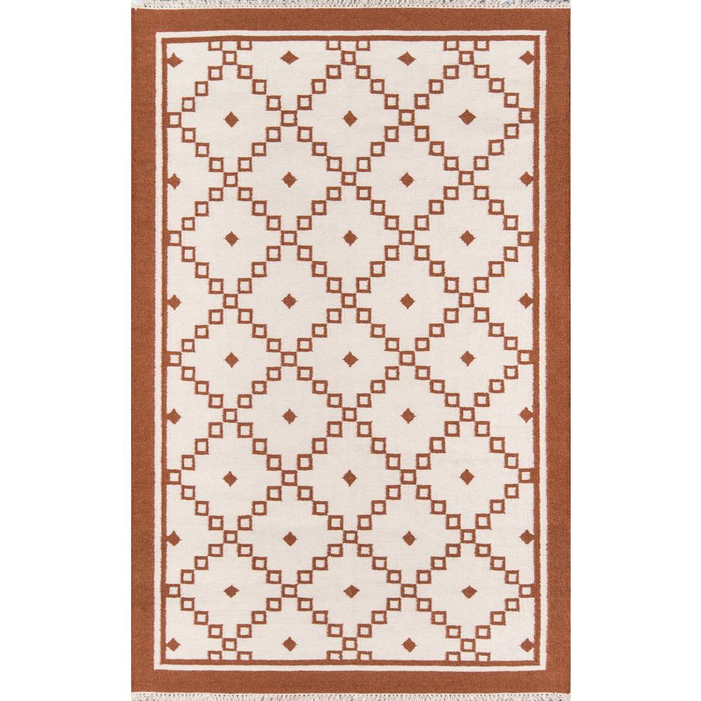 Contemporary Rectangle Area Rug, Rust, 7'6" X 9'6". Picture 1