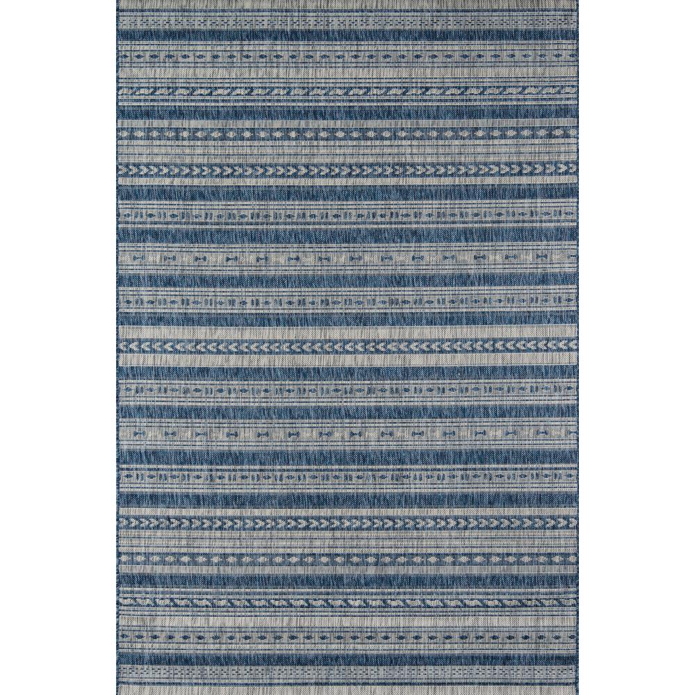 Contemporary Rectangle Area Rug, Blue, 5'3" X 7'6". Picture 1