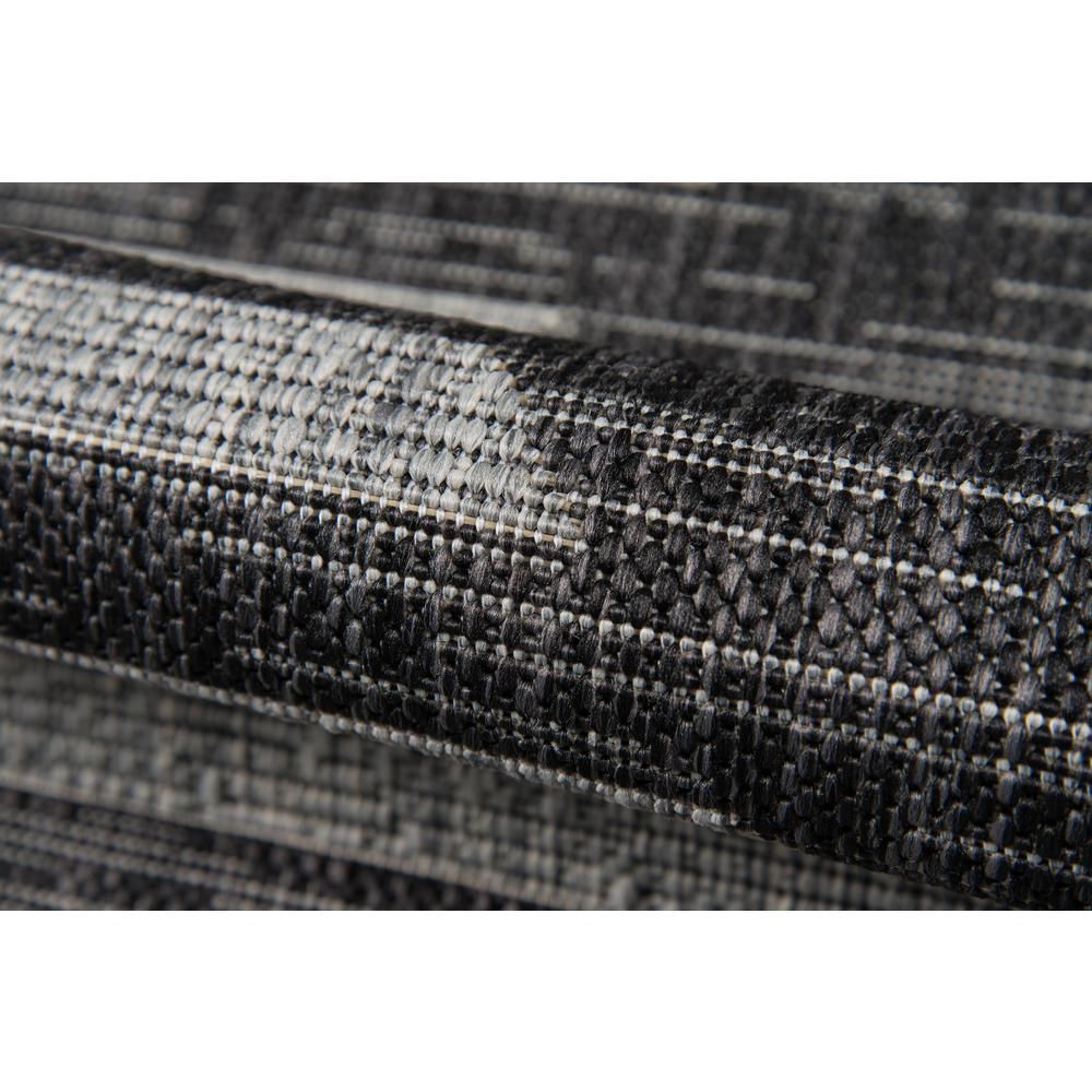Contemporary Rectangle Area Rug, Charcoal, 5'3" X 7'6". Picture 4
