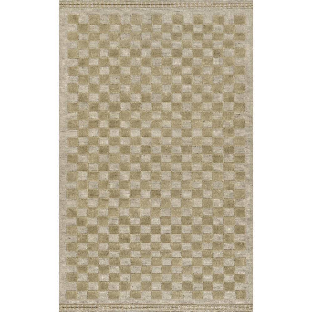 Contemporary Rectangle Area Rug, Beige, 6'3" X 9'. Picture 1