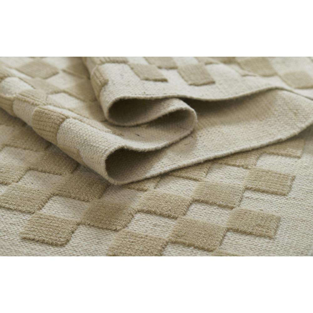Contemporary Rectangle Area Rug, Beige, 6'3" X 9'. Picture 7
