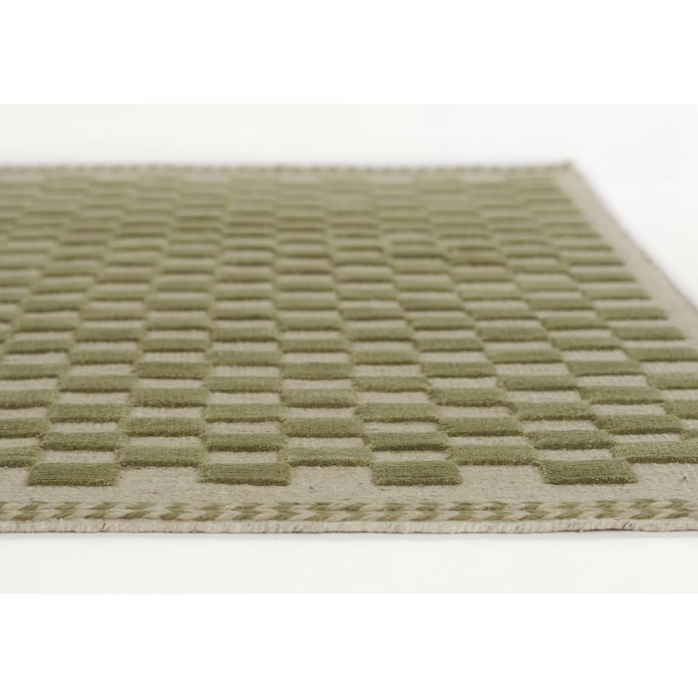 Contemporary Rectangle Area Rug, Green, 6'3" X 9'. Picture 6