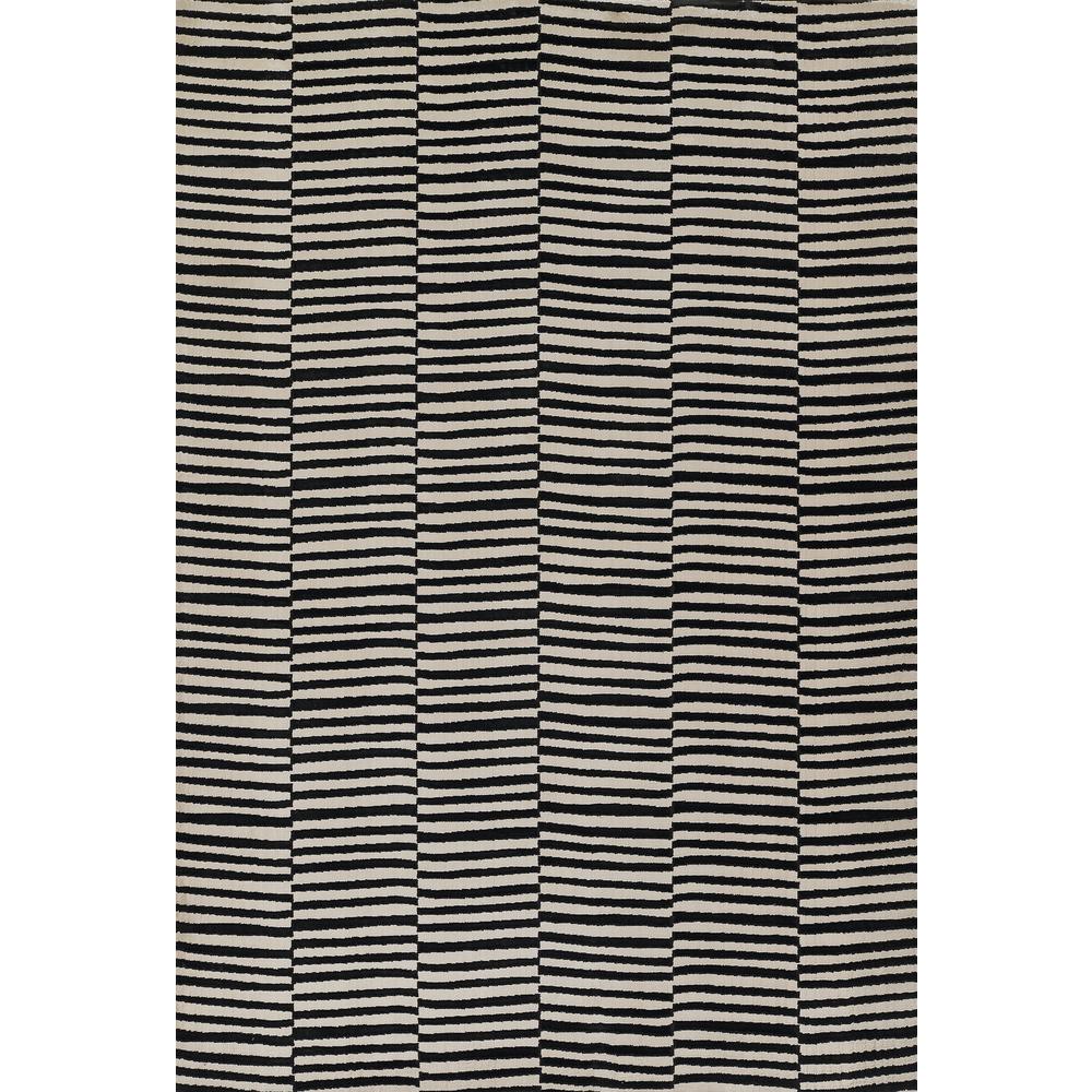 Contemporary Rectangle Area Rug, Black, 7'10" X 9'10". Picture 1