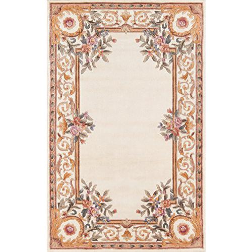Transitional Round Area Rug, Ivory, 4' X 4' Round. Picture 1