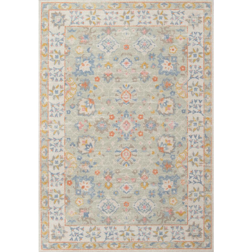 Traditional Rectangle Area Rug, Light Blue, 7'9" X 9'10". Picture 1