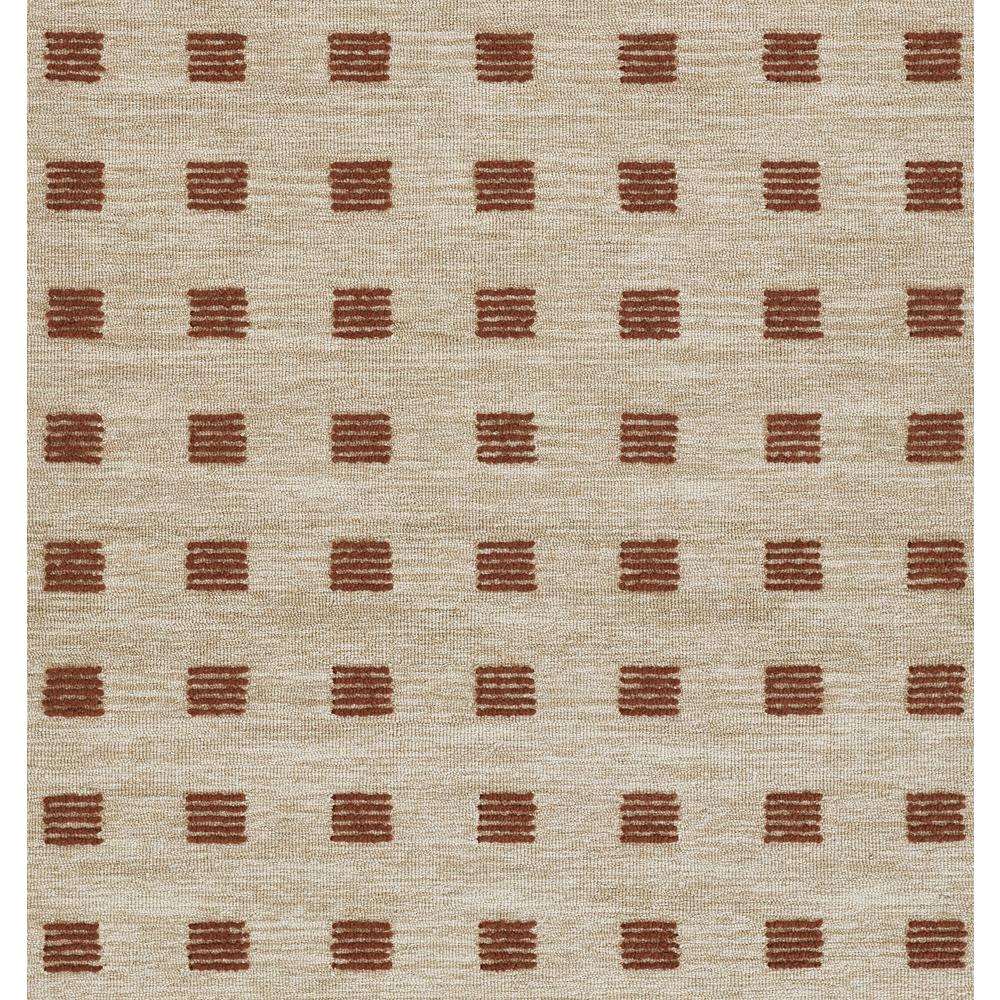 Contemporary Rectangle Area Rug, Rust, 9' X 12'. Picture 7