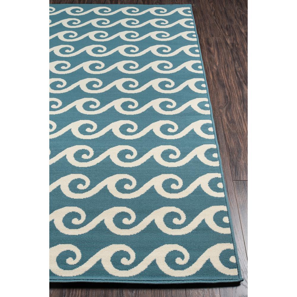 Contemporary Rectangle Area Rug, Blue, 6'7" X 9'6". Picture 2