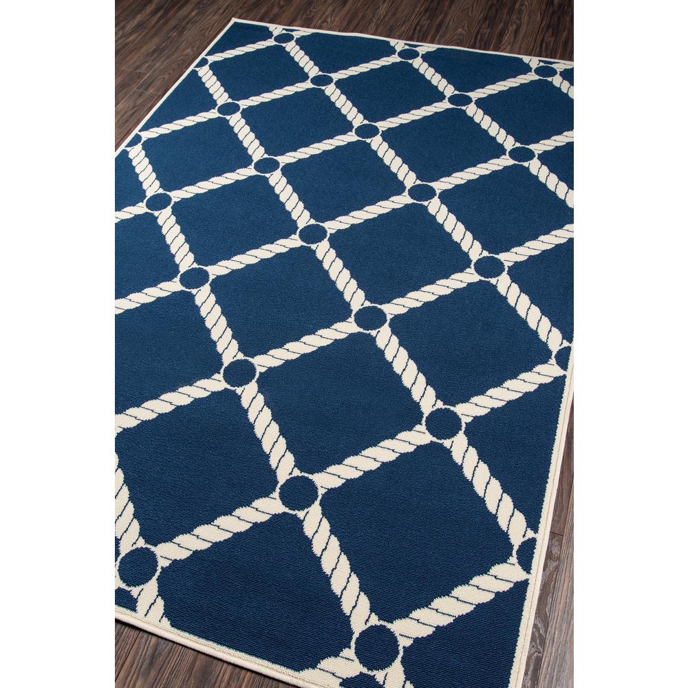 Contemporary Rectangle Area Rug, Navy, 6'7" X 9'6". Picture 2