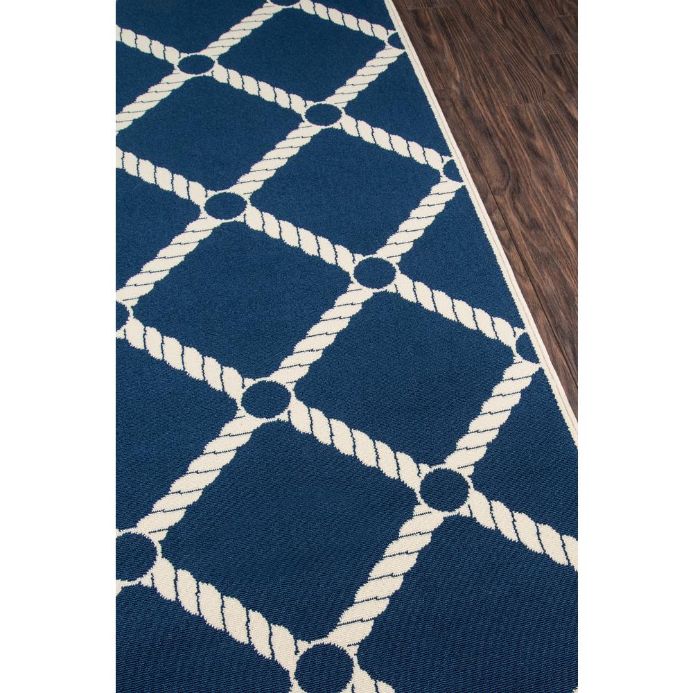 Contemporary Rectangle Area Rug, Navy, 6'7" X 9'6". Picture 3