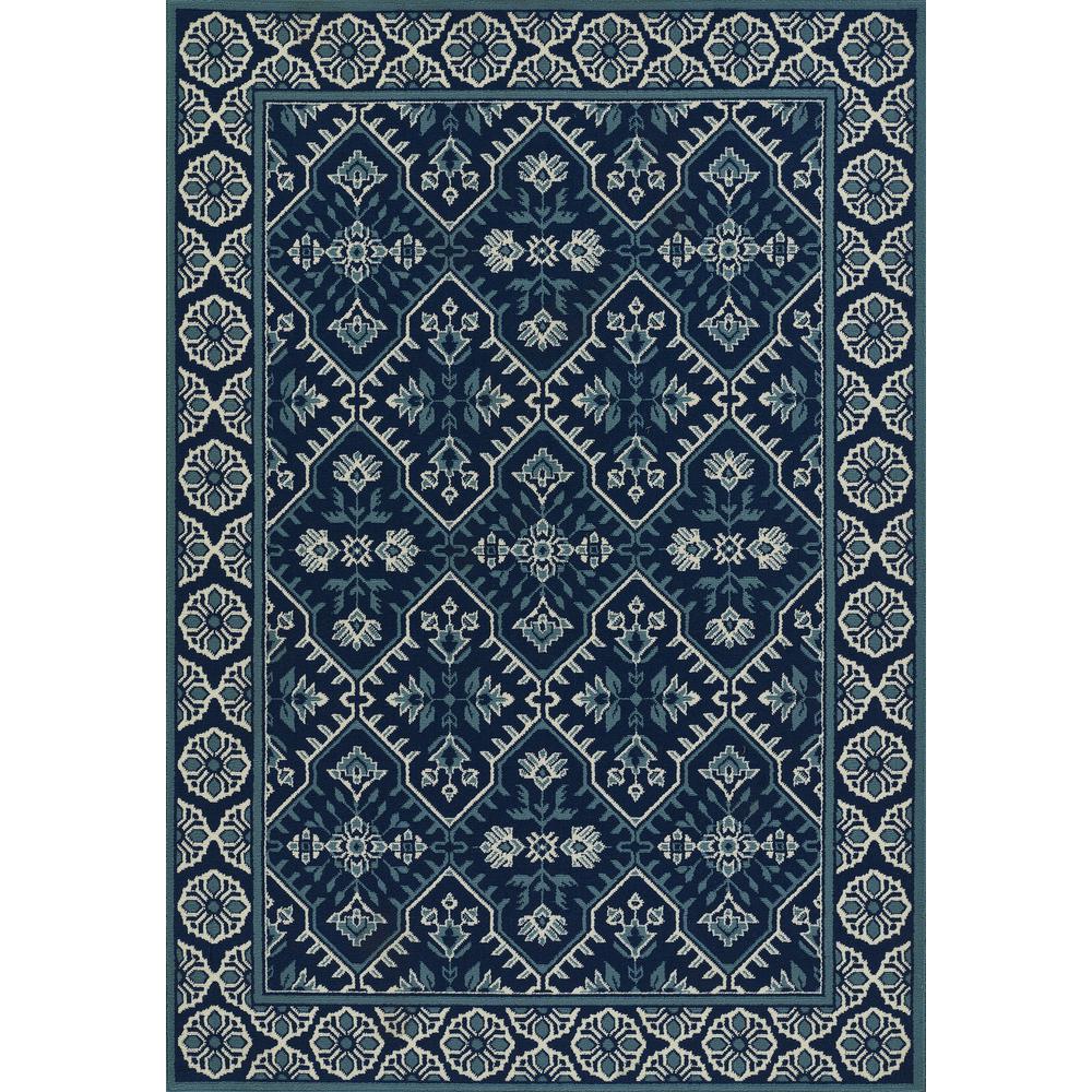 Transitional Rectangle Area Rug, Navy, 6'7" X 9'6". Picture 1