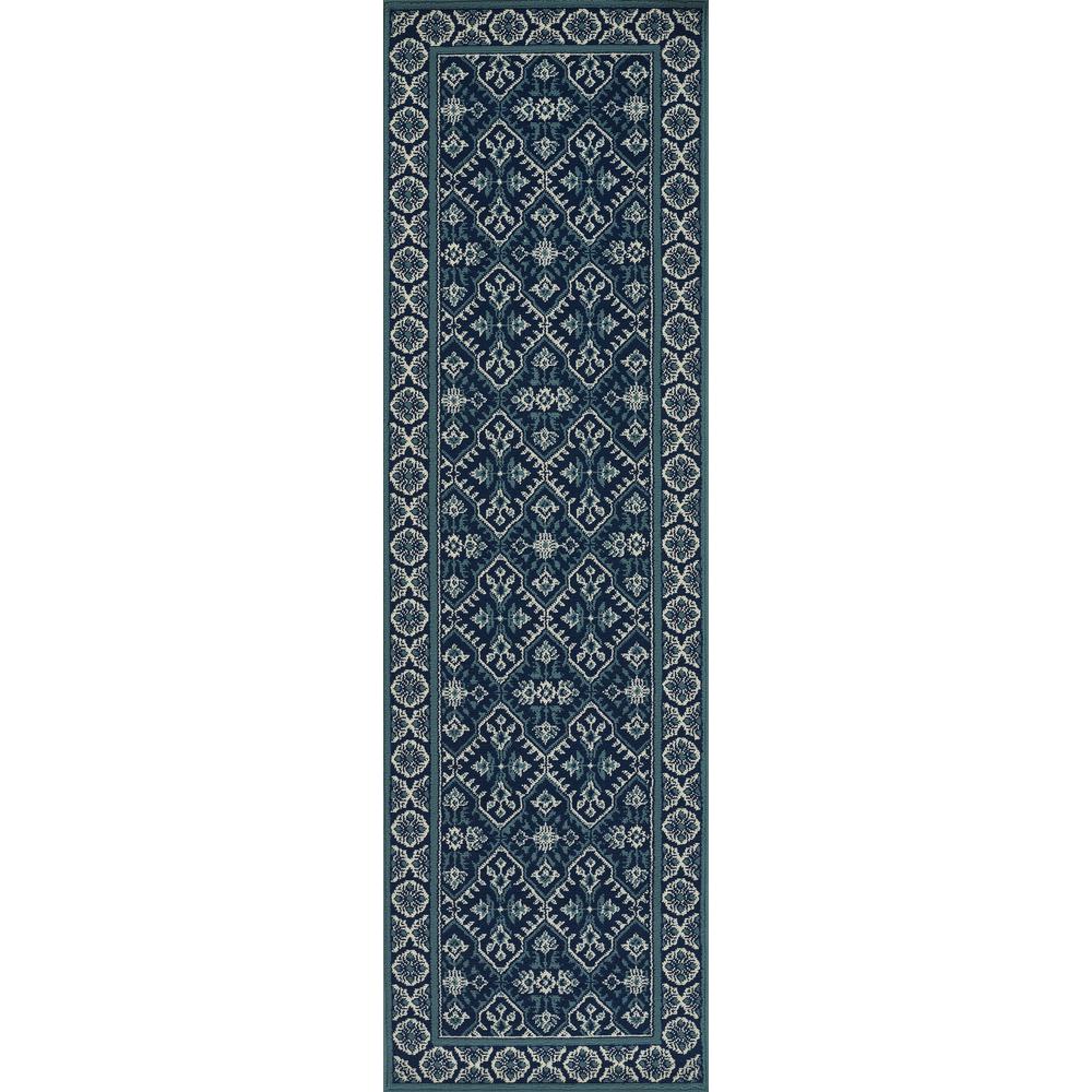 Transitional Rectangle Area Rug, Navy, 6'7" X 9'6". Picture 5