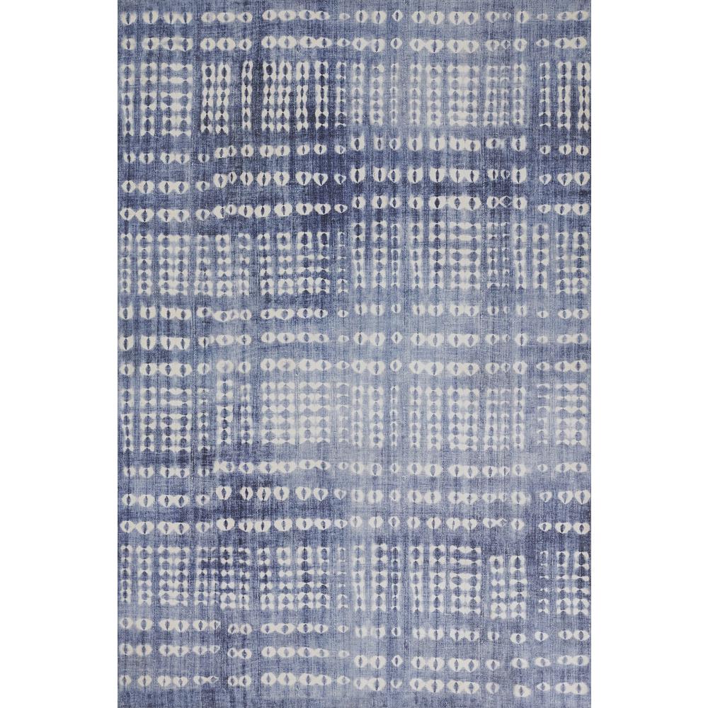 Contemporary Rectangle Area Rug, Blue, 7'6" X 9'6". Picture 1