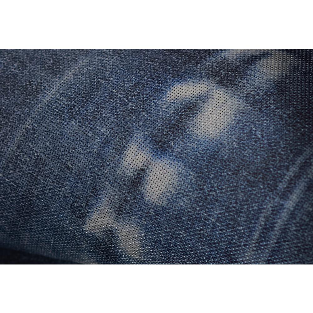 Contemporary Rectangle Area Rug, Denim, 7'6" X 9'6". Picture 4