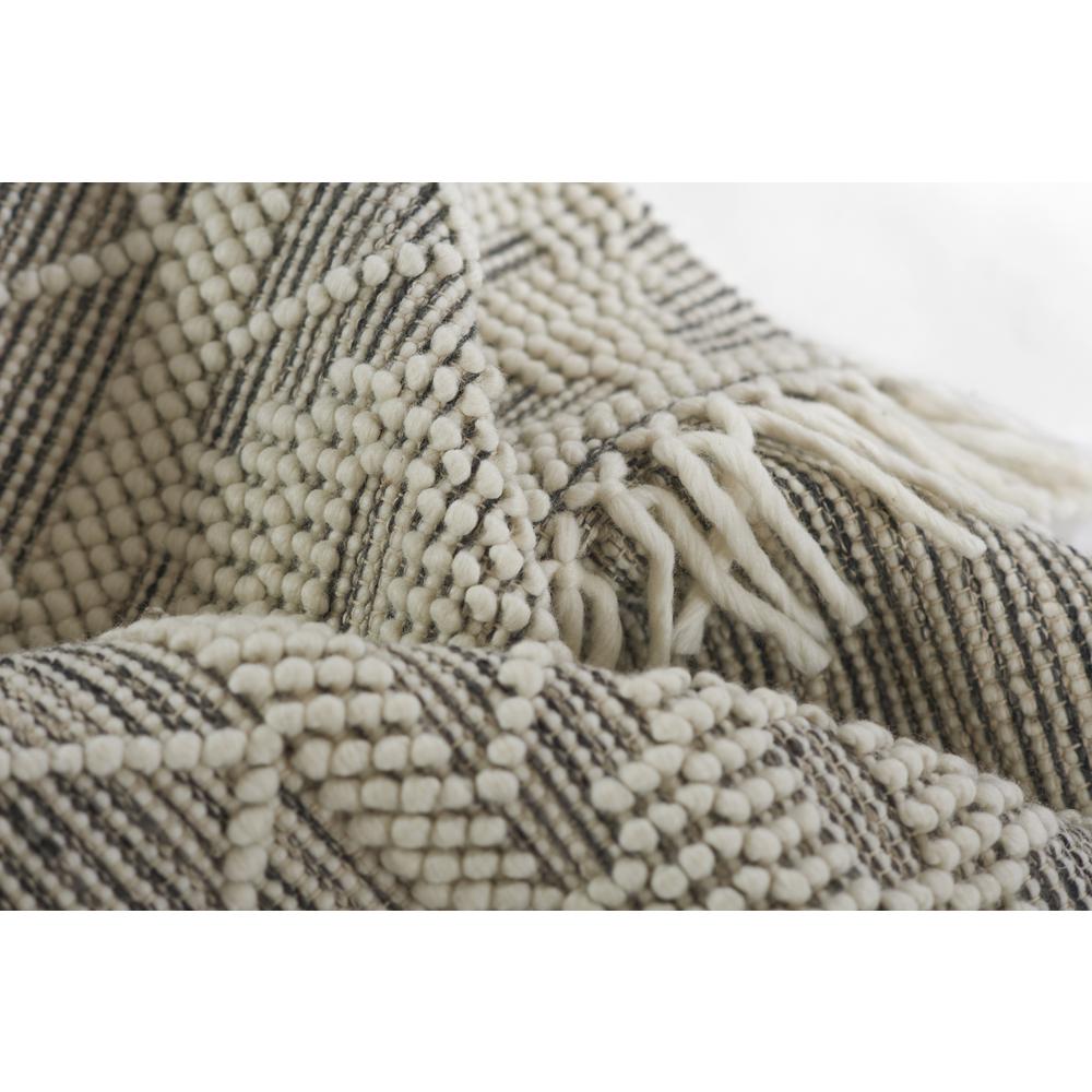 Contemporary Rectangle Area Rug, Charcoal, 8' X 10'. Picture 10