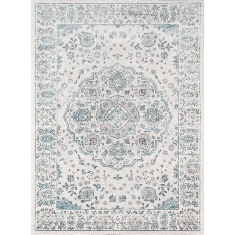 Traditional Rectangle Area Rug, Ivory, 9'3" X 12'6". Picture 1