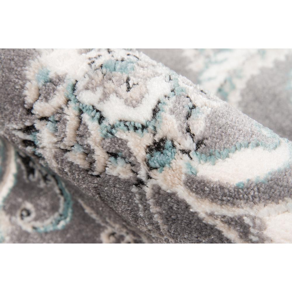 Transitional Rectangle Area Rug, Grey, 9'3" X 12'6". Picture 4
