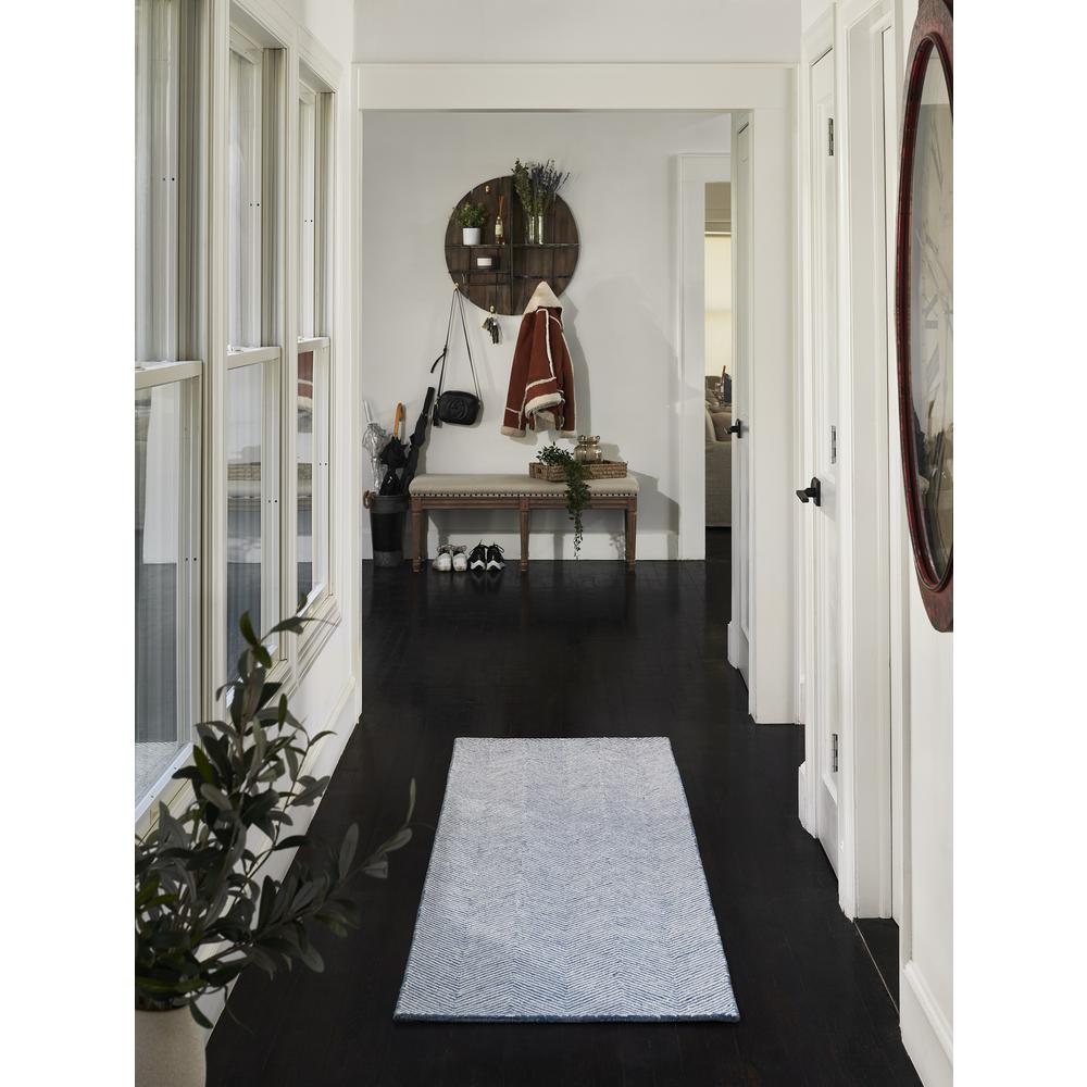 Contemporary Rectangle Area Rug, Blue, 9' X 12'. Picture 12