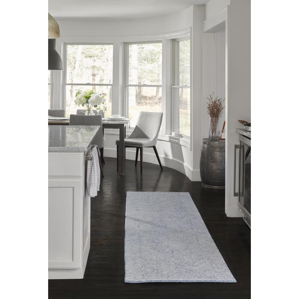 Contemporary Rectangle Area Rug, Blue, 9' X 12'. Picture 13