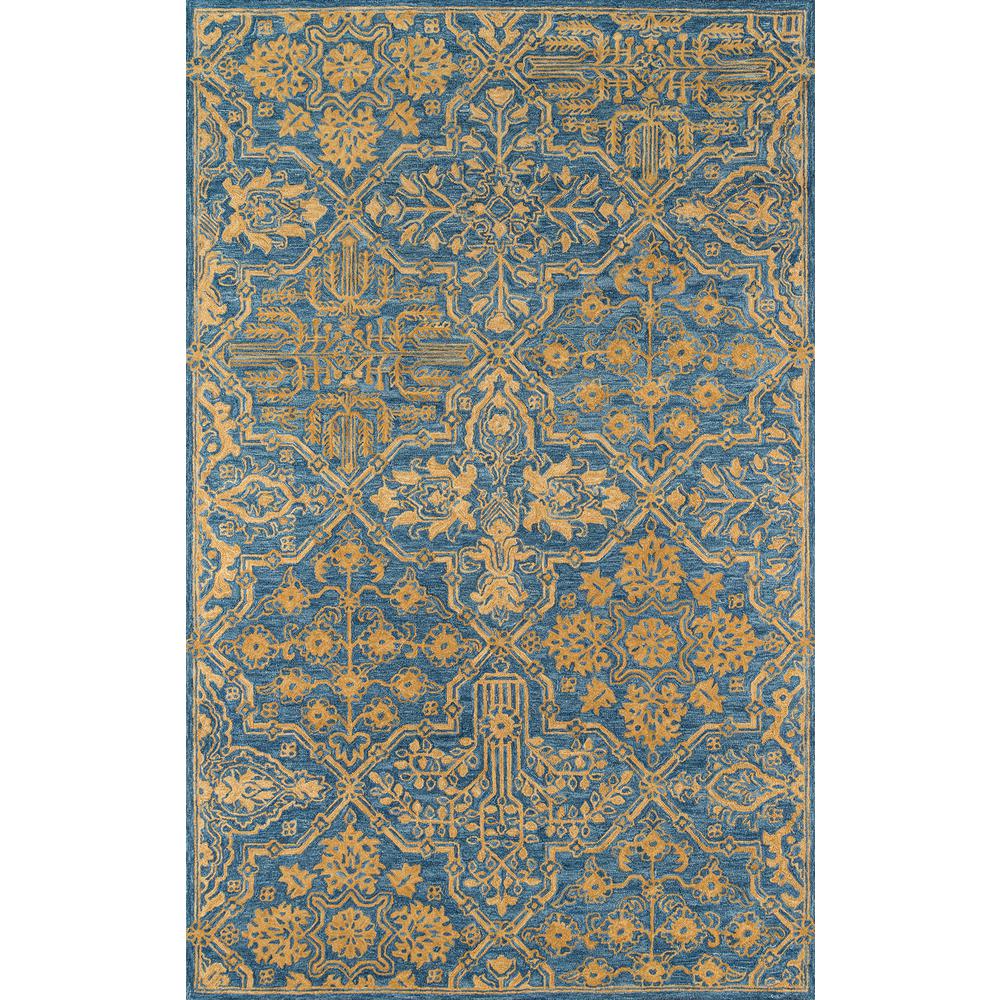 Traditional Rectangle Area Rug, Blue, 8' X 11'. Picture 1