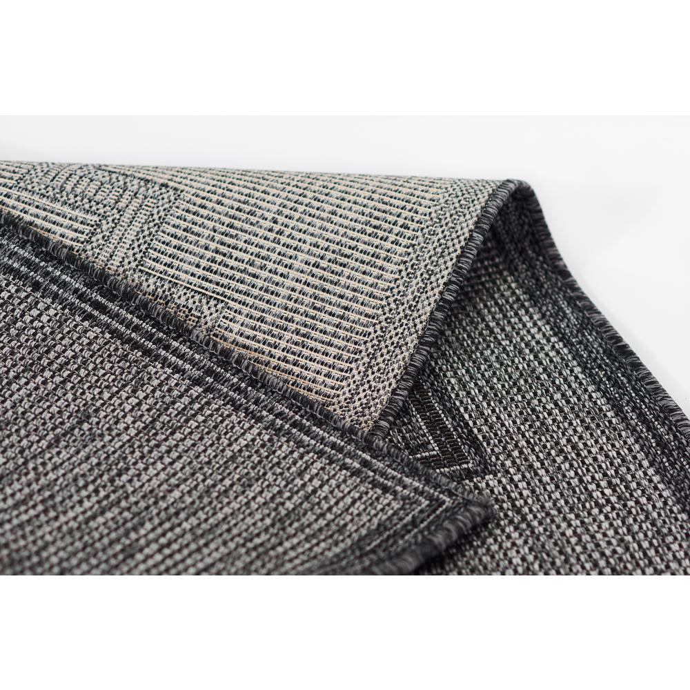 Transitional Rectangle Area Rug, Charcoal, 6'6" X 9'. Picture 8