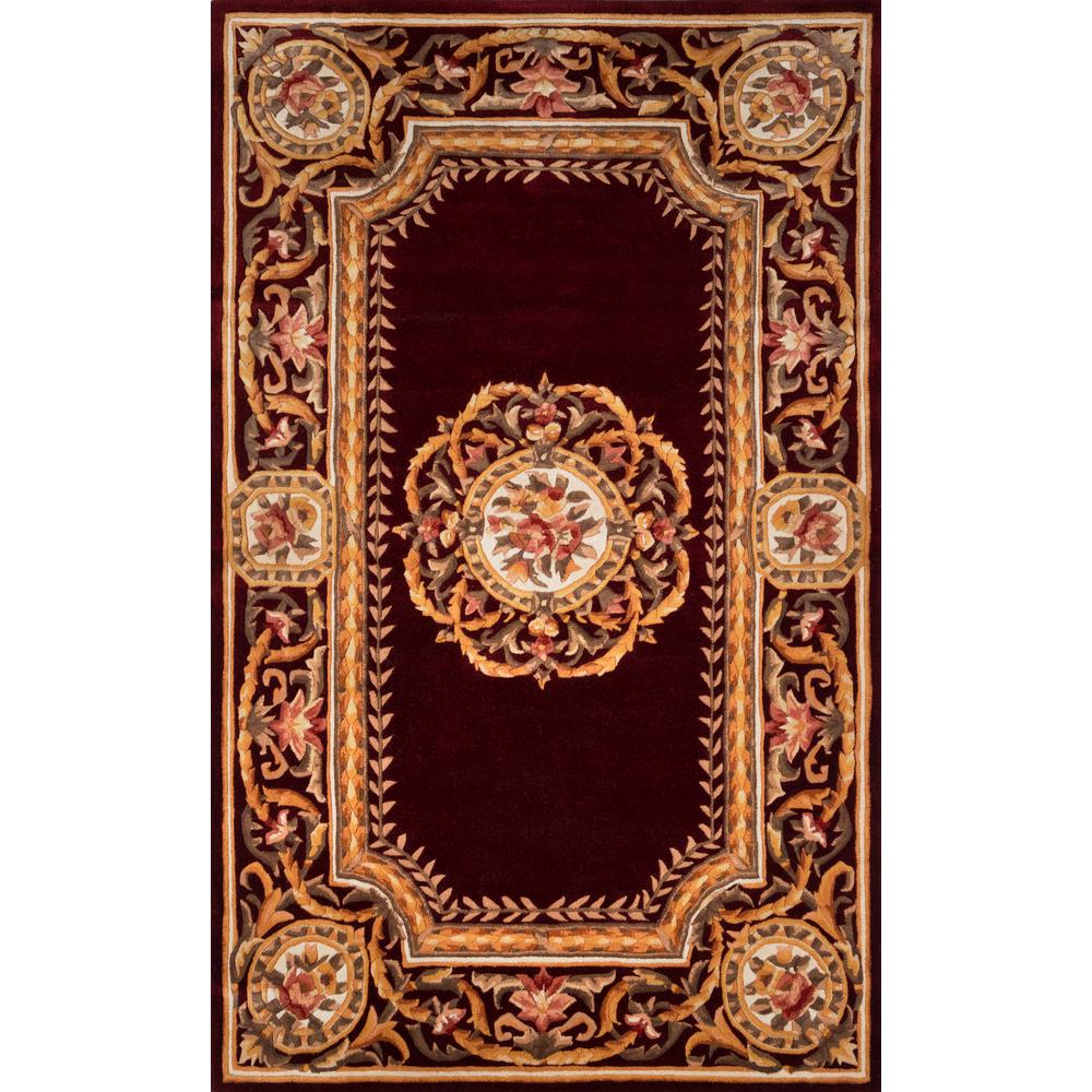 Transitional Octagon Area Rug, Burgundy, 6' X 6' Octagon. Picture 1