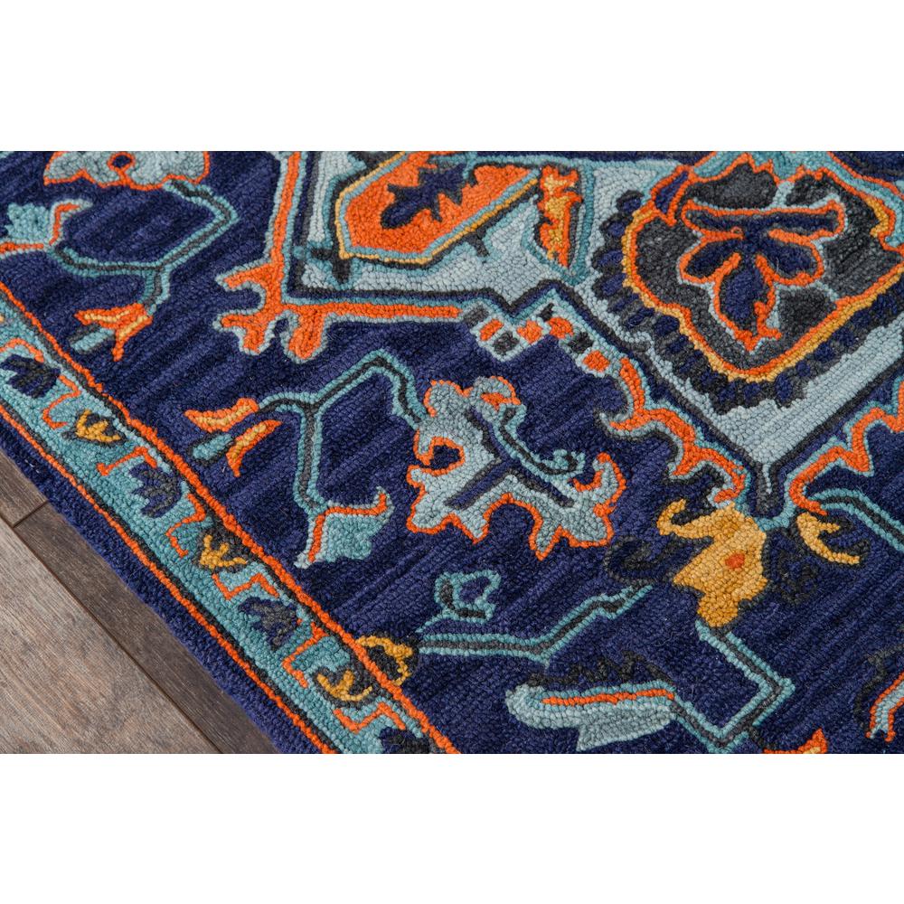 Traditional Rectangle Area Rug, Navy, 8' X 10'. Picture 3