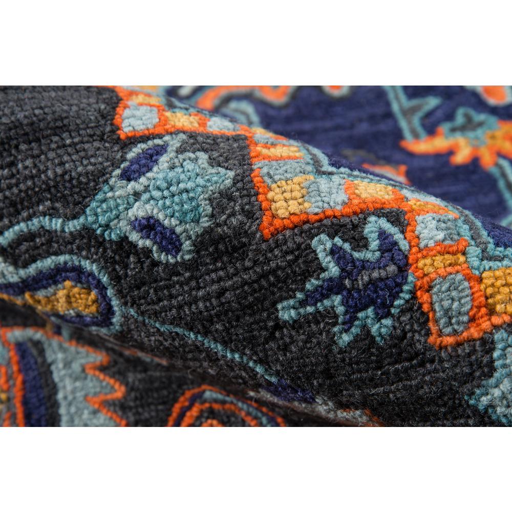 Traditional Rectangle Area Rug, Navy, 8' X 10'. Picture 4
