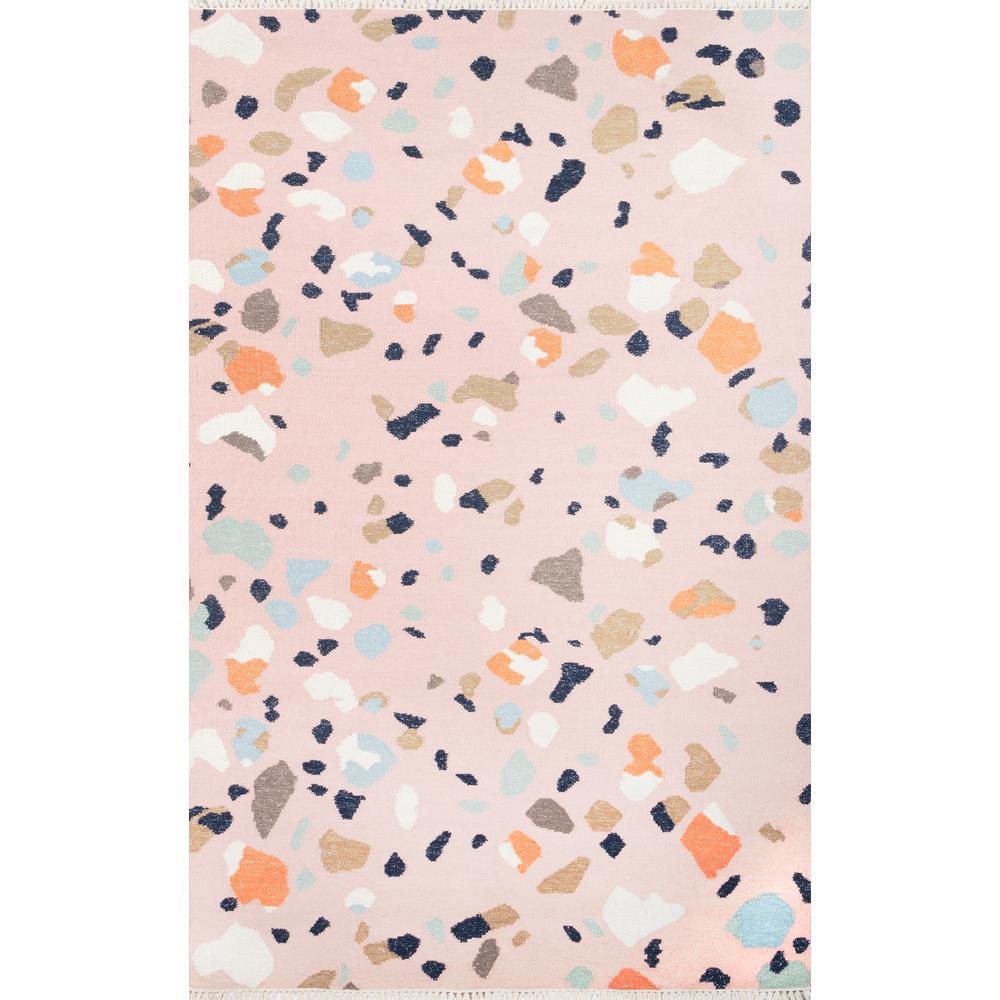 Contemporary Rectangle Area Rug, Pink, 9' X 12'. Picture 1