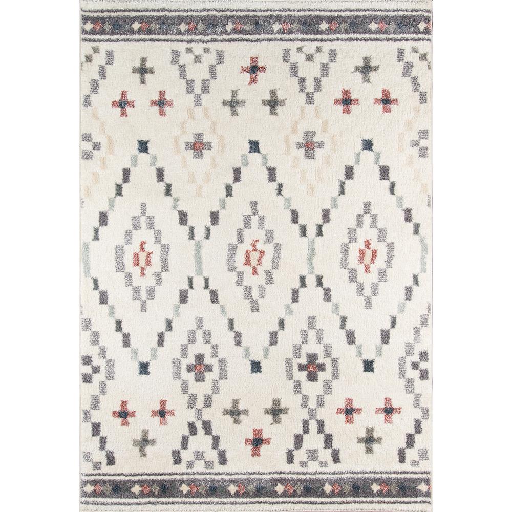 Contemporary Rectangle Area Rug, Ivory, 9'3" X 12'6". Picture 1