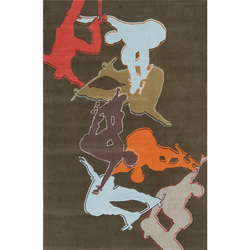 Contemporary Rectangle Area Rug, Concrete, 8' X 10'. Picture 1