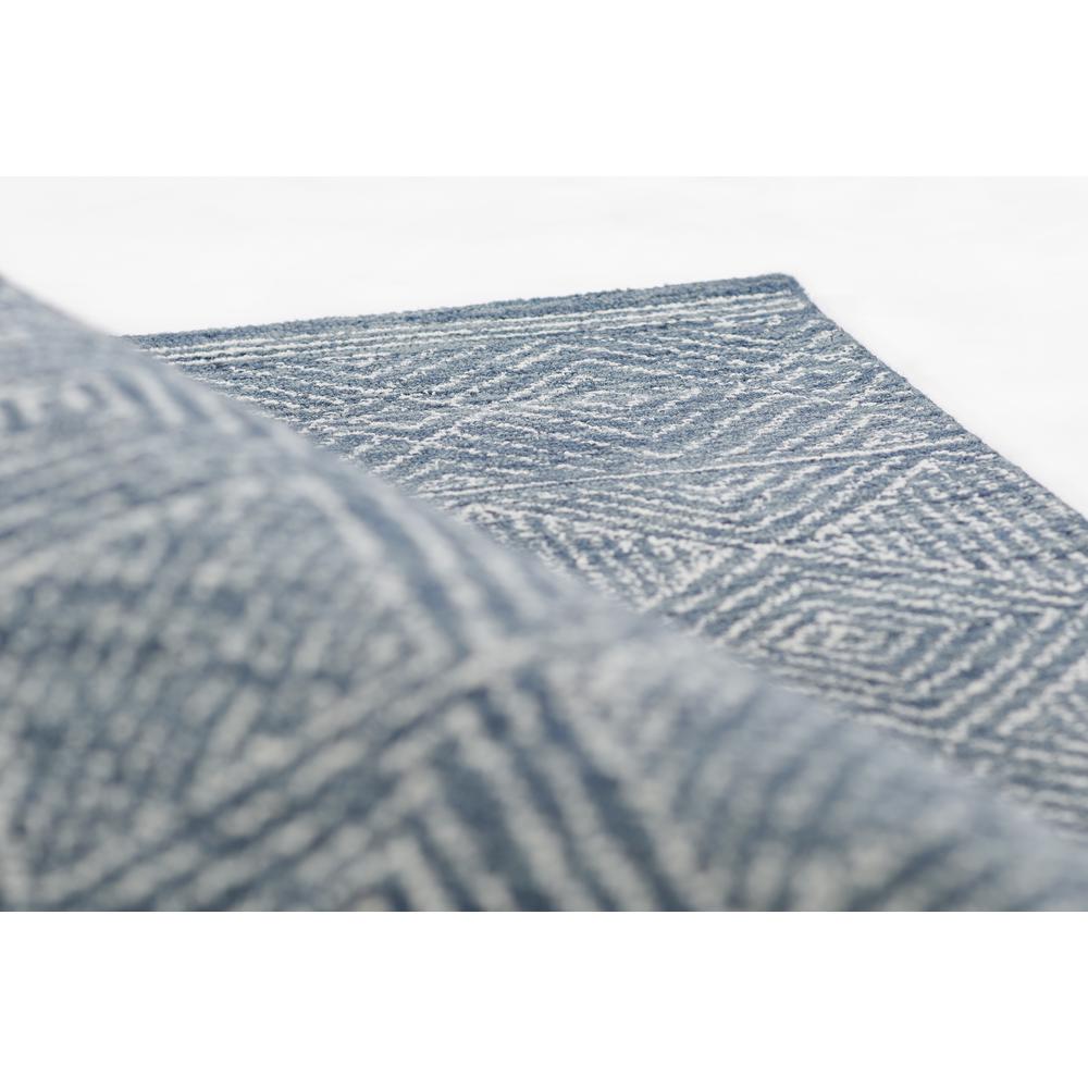 Contemporary Rectangle Area Rug, Denim, 9' X 12'. Picture 7